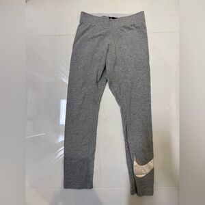 Nike Women’s Light Gray Leggings with White Swoosh